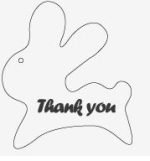 Separate stamp106 - Rabbit (Thank you) ((Separate Handle Purchase Products)