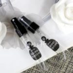 DST-24 Perfume Sticker - Circular Black Transparent (24 Stickers Per Sheet)