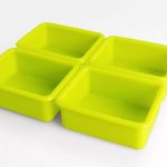 MC213- 민무늬직사각4구 (실리콘몰드)