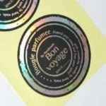 ST-04 스티커 BON Voyage 블랙 원형6cm(1장4매)