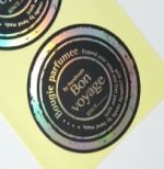 ST-04 스티커 BON Voyage 블랙 원형6cm(1장4매)