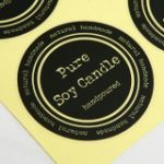 ST-06 (Transparent) Sticker - Black Round (Large) 6cm ( 6 Stickers per sheet)