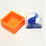 MC225( 실리콘몰드) 장미테두리사각-1구