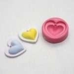 Handmade Soap Mould Double Heart For Necklace 1 Ball (MH202)