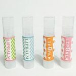 Lip balm sticker (pattern) 8 Stickers Per Sheet