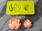 Silicone Soap Mould Peony Flower 2 Balls (MC081)