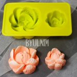 MC081( 실리콘몰드) 목단-2구