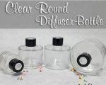 Basic circular diffuser glass container 120ml (Black / Silver cover selection 1) - Image 3
