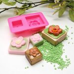 MC028( 실리콘몰드) 사각꽃잎-2구