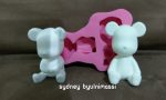 Handmade Soap Mould 2D Two Seated Bear (MH001) - Image 2