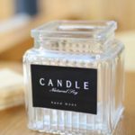 Striped Wood Square (Large)( with Lid )500ml