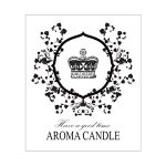 ST-04투명왕관스티커  AROMA CANDLE  (1장4매)