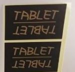 ST-07 TABLET 스티커-블랙 금박 (1장7매)