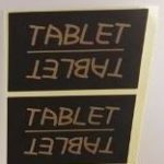 ST-07 TABLET Sticker-Black Gold (7 Stickers Per Sheet )
