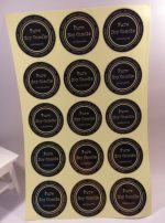 ST-15 (transparent) sticker - Black round (small) 4cm ( 15 Stickers per sheet ) - Image 3