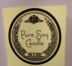 ST-03(투명)스티커 Pure Soy Candle블랙원형 테두리 6.2cm(1장 3매)* 2장