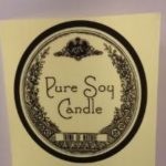 ST-03 (Transparent) Sticker Pure Soy Candle Black Circle border 6.2cm ( 3 stickes per sheet ) 2EA