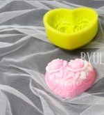 MC223( 실리콘몰드) 러브하트장미 2호-1구