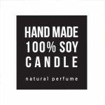 Candle Sticker - Black Natural  100% Soy Candle (4 Stickers Per Sheet )