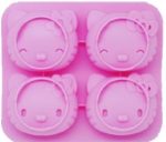 Silicone Soap Mould Cutie Cat 4 Balls (MC306)