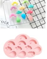 MC352-(실리콘몰드 ) 플랫 (무지개/ 구름 /빗방울)11구 - 이미지 2