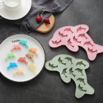 MC356-( 실리콘몰드) 미니 플랫 (돌고래  9구)-(요리 겸용)