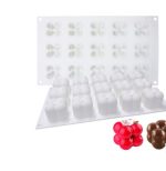 Silicone Soap Mould Round Mini Cube 15 balls (MC367) - Image 4