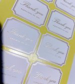 SY 490) Thank you Sticker 10 pcs  per Sheet (black & white) Choice 1 - Image 2