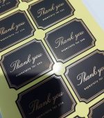 SY 490) Thank you Sticker 10 pcs  per Sheet (black & white) Choice 1