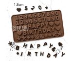 Silicone Soap Mould (Mini) Birthday Decoration Alphabet Number Multi Mould -(MC376)