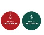 SY496-Christmas Circle Sticker Set of 2 *2EA