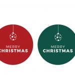 SY496-Christmas Circle Sticker Set of 2 *2EA