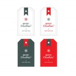 SY498-Christmas Tag Label - Snowflake Set of 4 *1EA